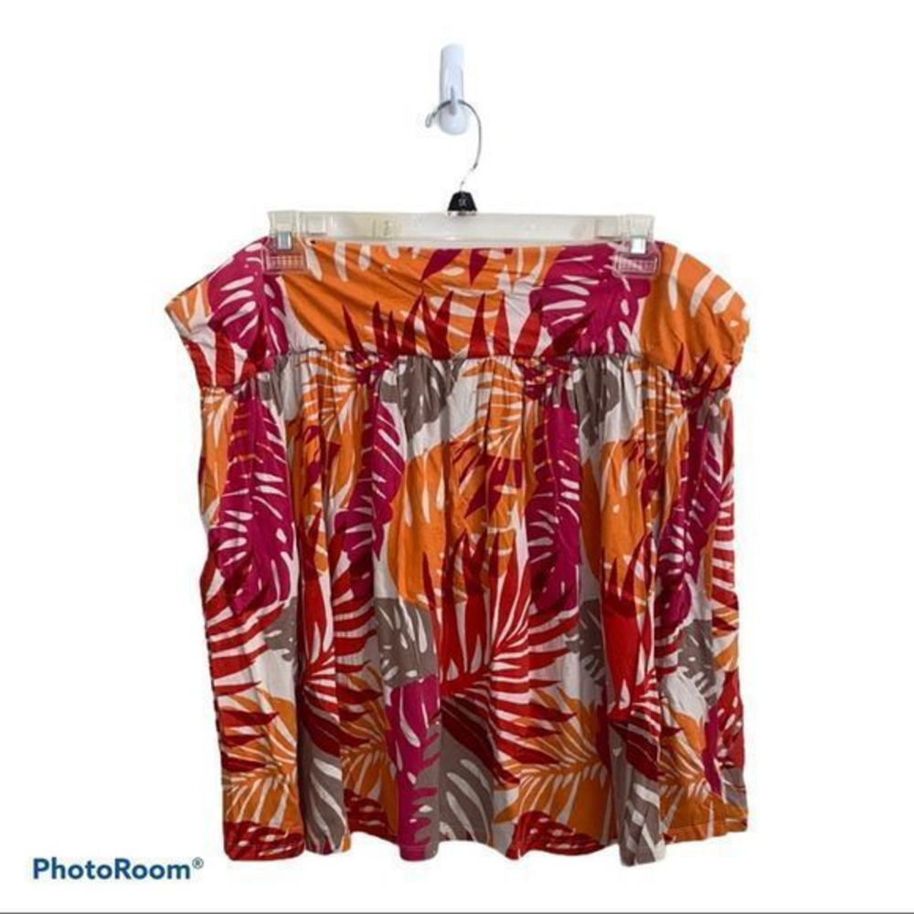 5/$30 🎈 Lane‎ Bryant tropical leaf pattern plus size skirt womens size 22/24